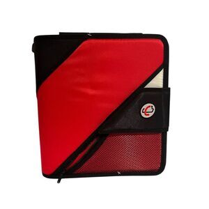 Case-It Red & Black Daily Use Binder with Mesh Pocket